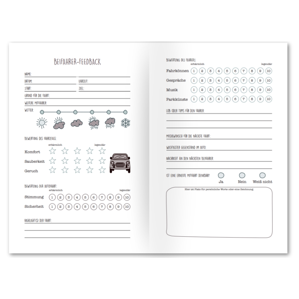 Weitere Ansicht: Beifahrer-Gästebuch zum 18. Geburtstag - Kreatives Auto-Gästebuch für Fahranfänger, Führerschein & Neues Auto | FLYERALARM Trading GmbH