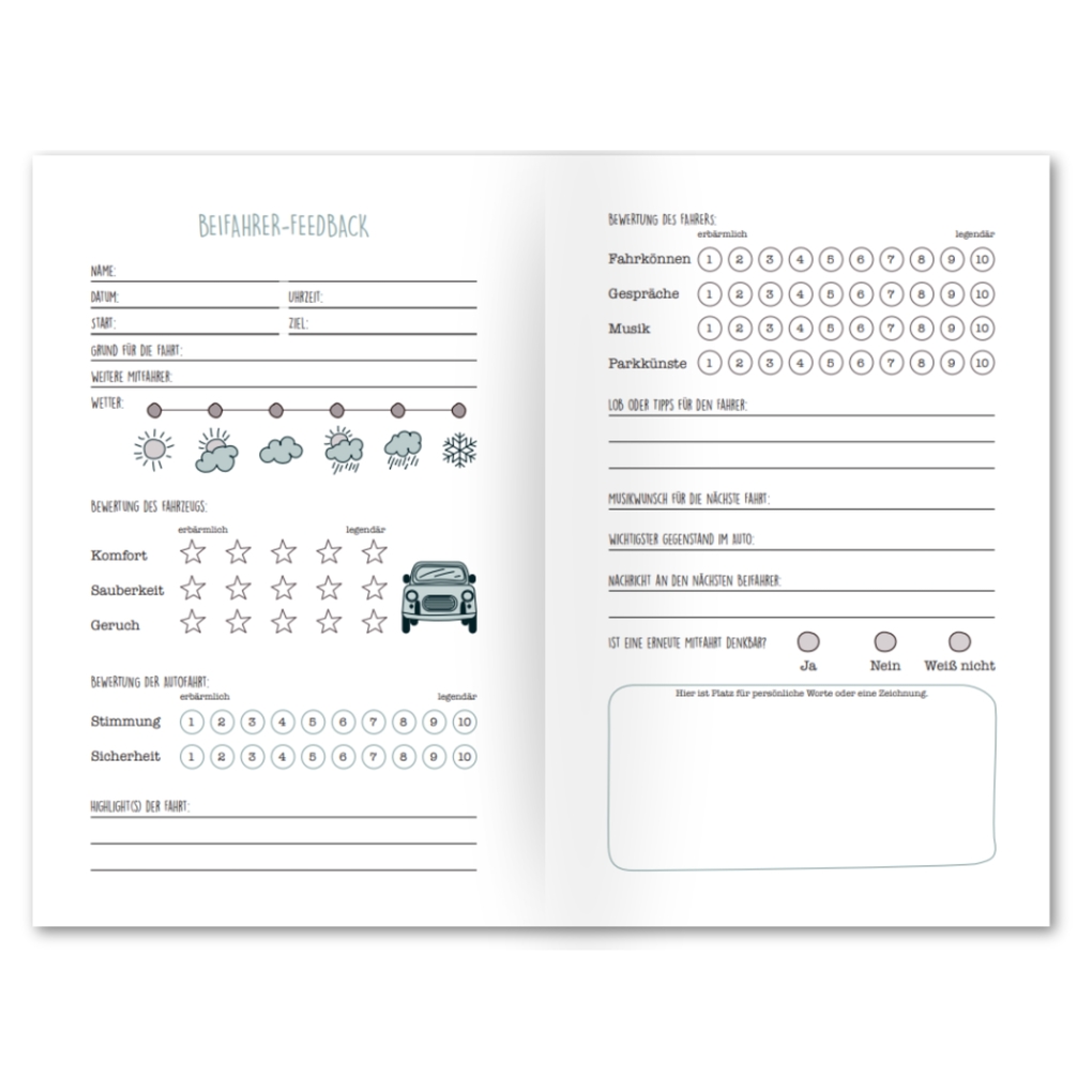 Weitere Ansicht: Beifahrer-Gästebuch zum 18. Geburtstag - Kreatives Auto-Gästebuch für Fahranfänger, Führerschein & Neues Auto | FLYERALARM Trading GmbH