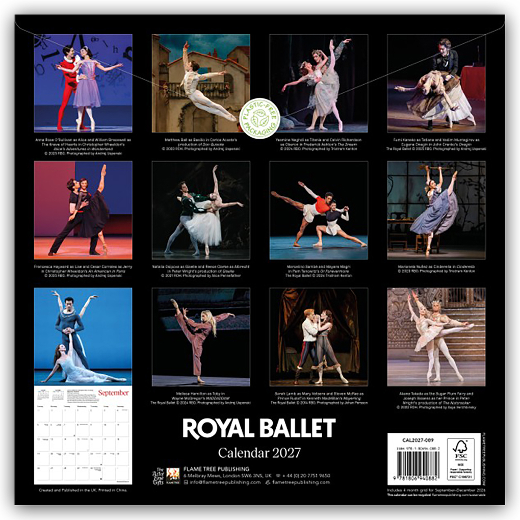 Weitere Ansicht: Royal Ballet - Königlich Britisches Ballett Kalender 2027 | Tree Flame, Flame Tree Publishing