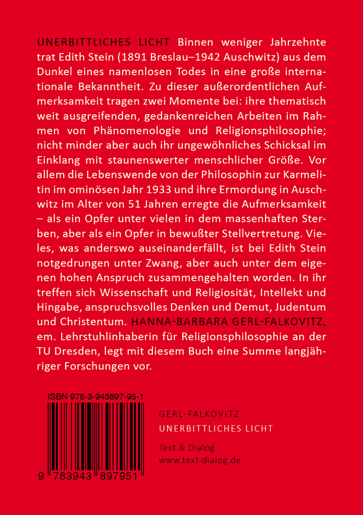 Weitere Ansicht: Unerbittliches Licht | Hanna-Barbara Gerl-Falkovitz