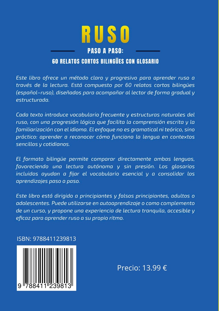 Weitere Ansicht: Ruso Paso a Paso: 60 Relatos Cortos Bilingües con Glosario | Daniel Rivas