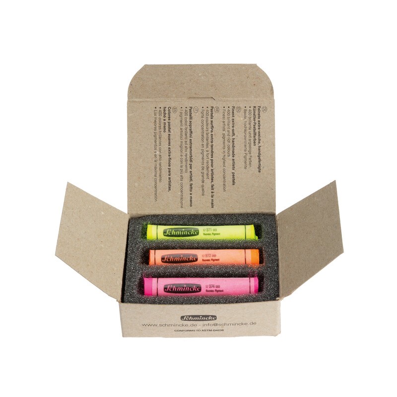 Weitere Ansicht: Schmincke Pastell Malkasten Kartonset, 3 Stifte "Neon"