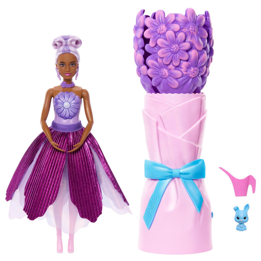 Weitere Ansicht: Barbie Flower Surprise Puppe - lila Gänseblümchen
