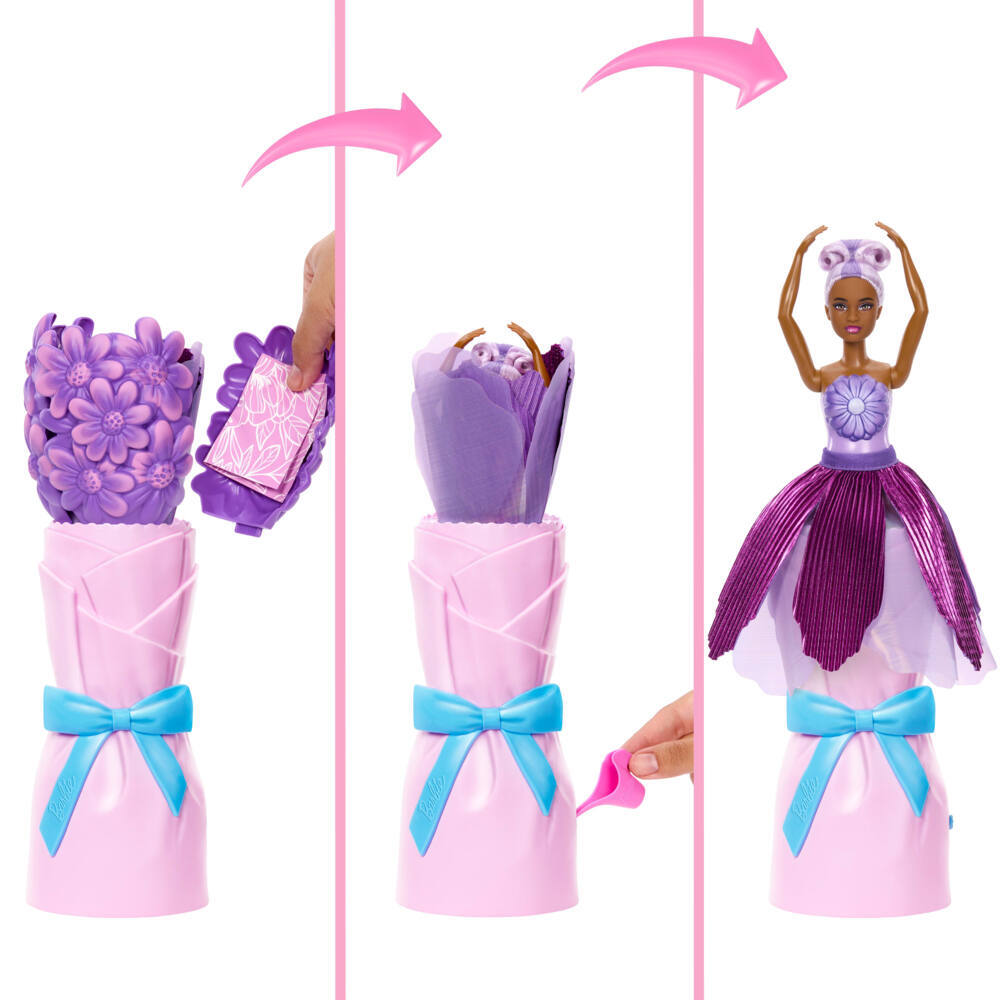 Weitere Ansicht: Barbie Flower Surprise Puppe - lila Gänseblümchen