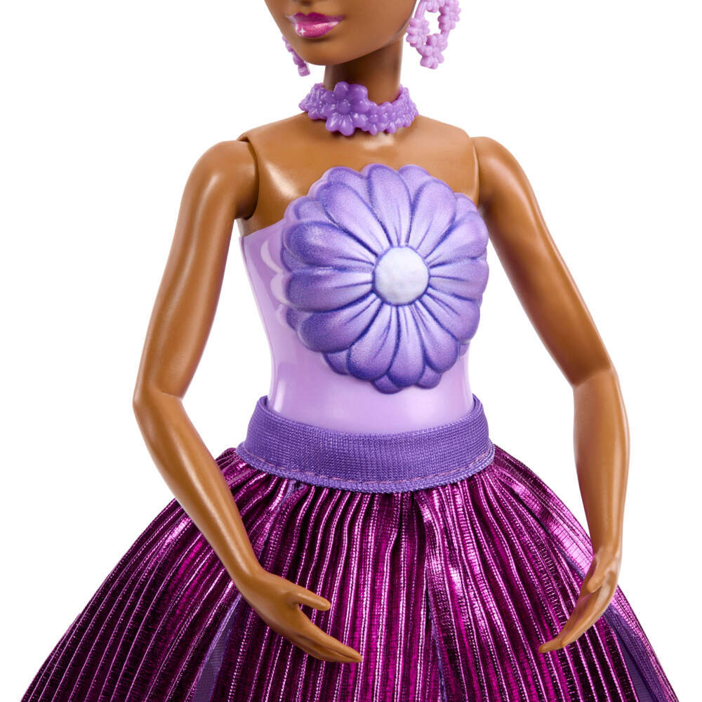 Weitere Ansicht: Barbie Flower Surprise Puppe - lila Gänseblümchen