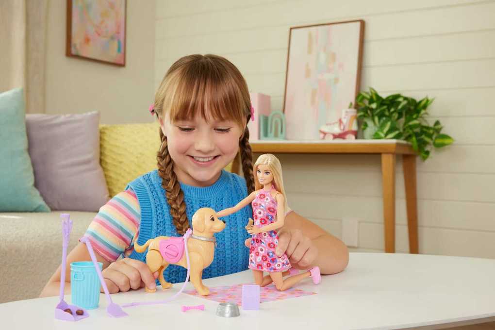 Weitere Ansicht: Barbie Hundespaziergang Spielset mit Puppe