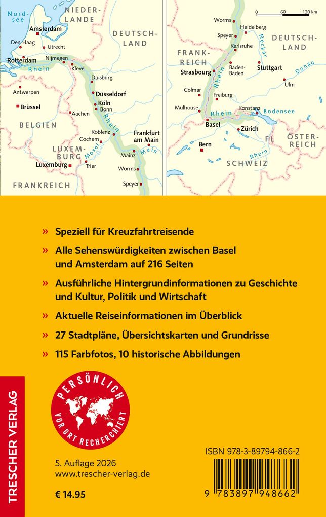 Weitere Ansicht: TRESCHER Reiseführer Flusskreuzfahrten Rhein | Annette Lorenz