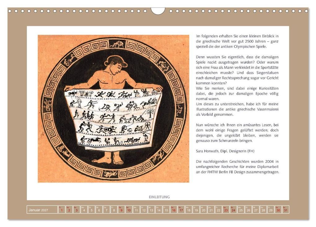 Weitere Ansicht: Kurioses im Antiken Olympia (Wandkalender 2027 DIN A3 quer), CALVENDO Monatskalender | Calvendo, Sara Horwath