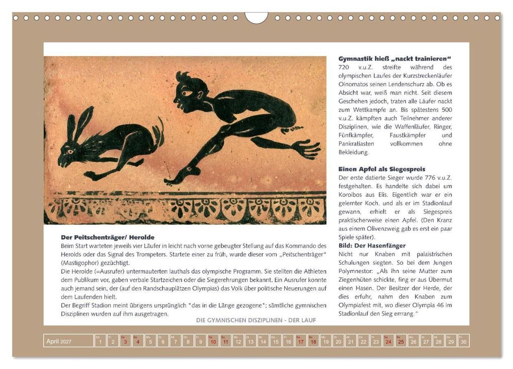 Weitere Ansicht: Kurioses im Antiken Olympia (Wandkalender 2027 DIN A3 quer), CALVENDO Monatskalender | Calvendo, Sara Horwath
