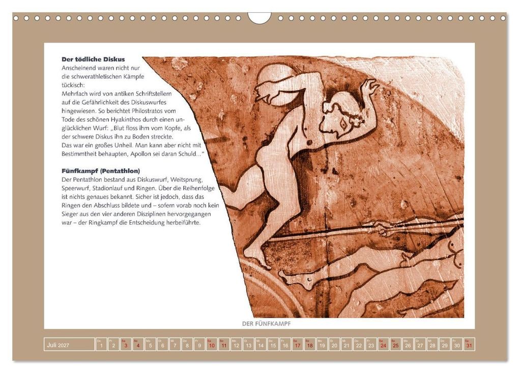 Weitere Ansicht: Kurioses im Antiken Olympia (Wandkalender 2027 DIN A3 quer), CALVENDO Monatskalender | Calvendo, Sara Horwath