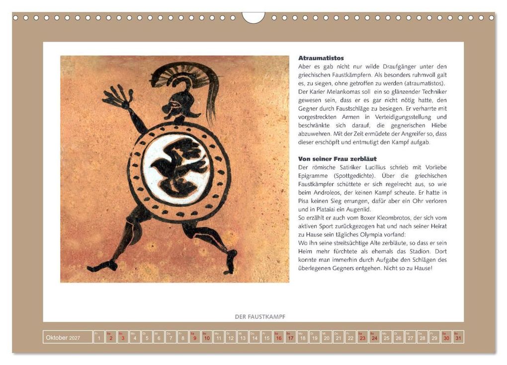 Weitere Ansicht: Kurioses im Antiken Olympia (Wandkalender 2027 DIN A3 quer), CALVENDO Monatskalender | Calvendo, Sara Horwath