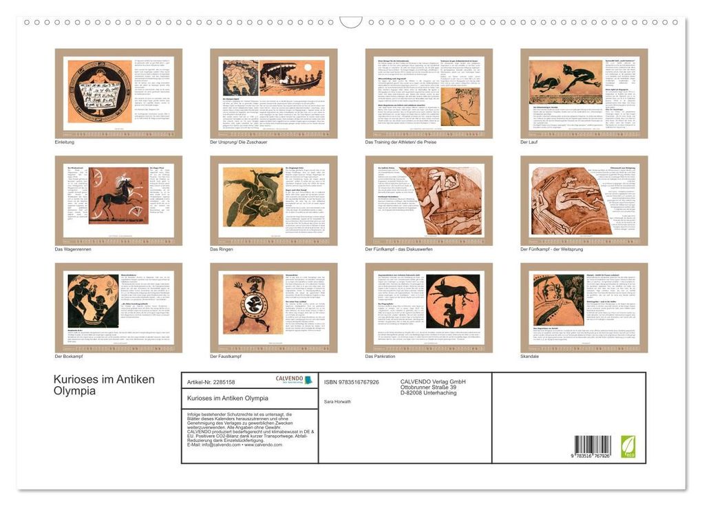 Weitere Ansicht: Kurioses im Antiken Olympia (Wandkalender 2027 DIN A2 quer), CALVENDO Monatskalender | Calvendo, Sara Horwath