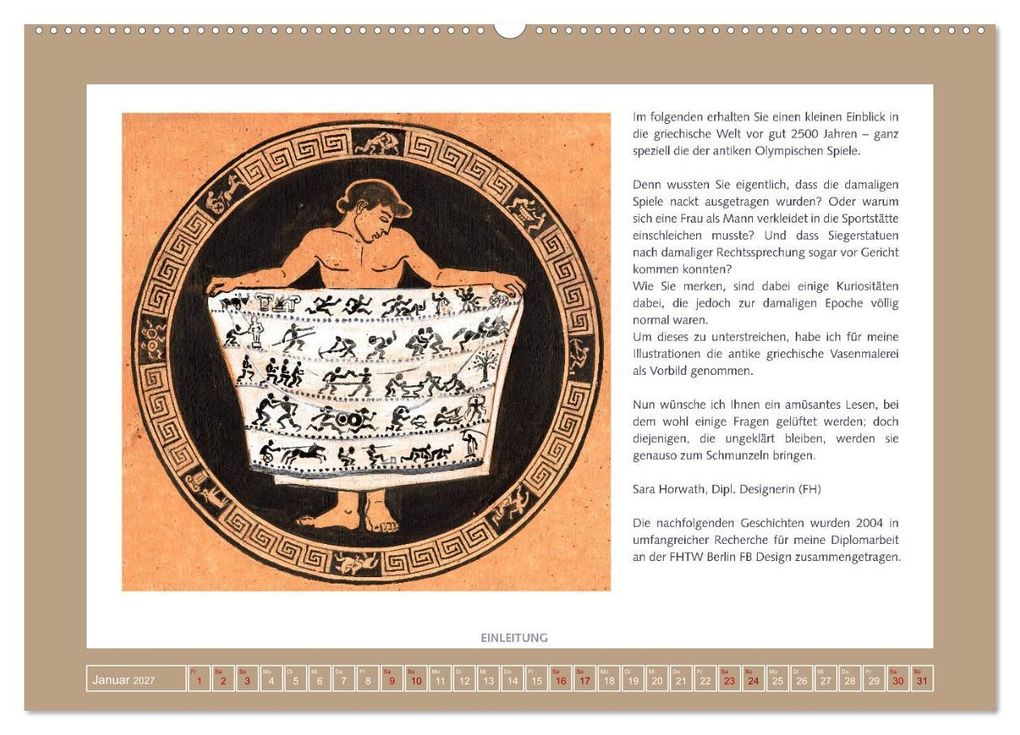 Weitere Ansicht: Kurioses im Antiken Olympia (Wandkalender 2027 DIN A2 quer), CALVENDO Monatskalender | Calvendo, Sara Horwath