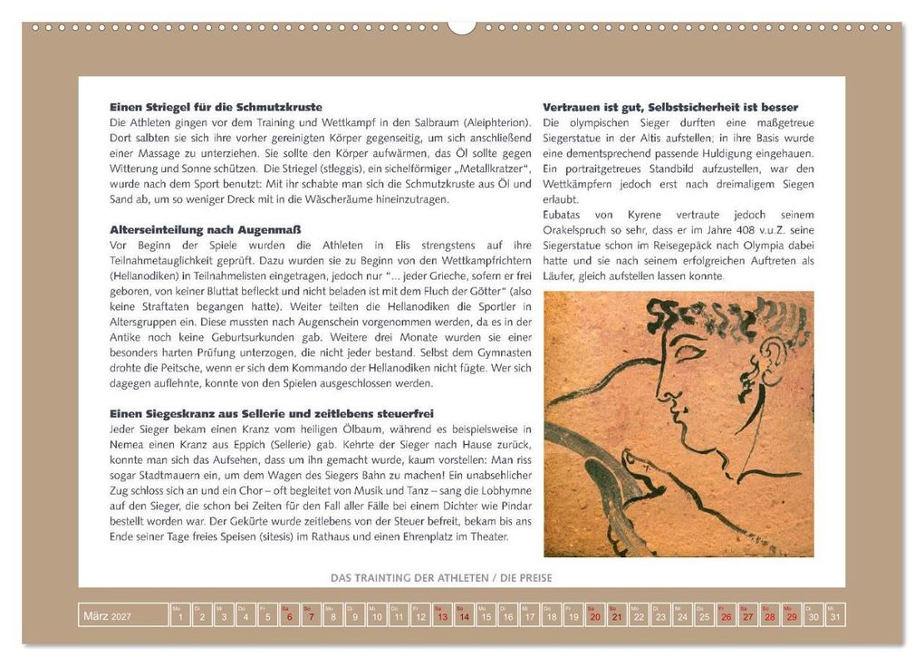 Weitere Ansicht: Kurioses im Antiken Olympia (Wandkalender 2027 DIN A2 quer), CALVENDO Monatskalender | Calvendo, Sara Horwath