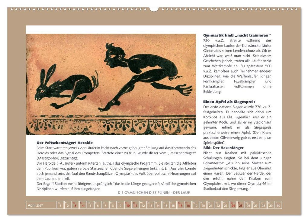 Weitere Ansicht: Kurioses im Antiken Olympia (Wandkalender 2027 DIN A2 quer), CALVENDO Monatskalender | Calvendo, Sara Horwath
