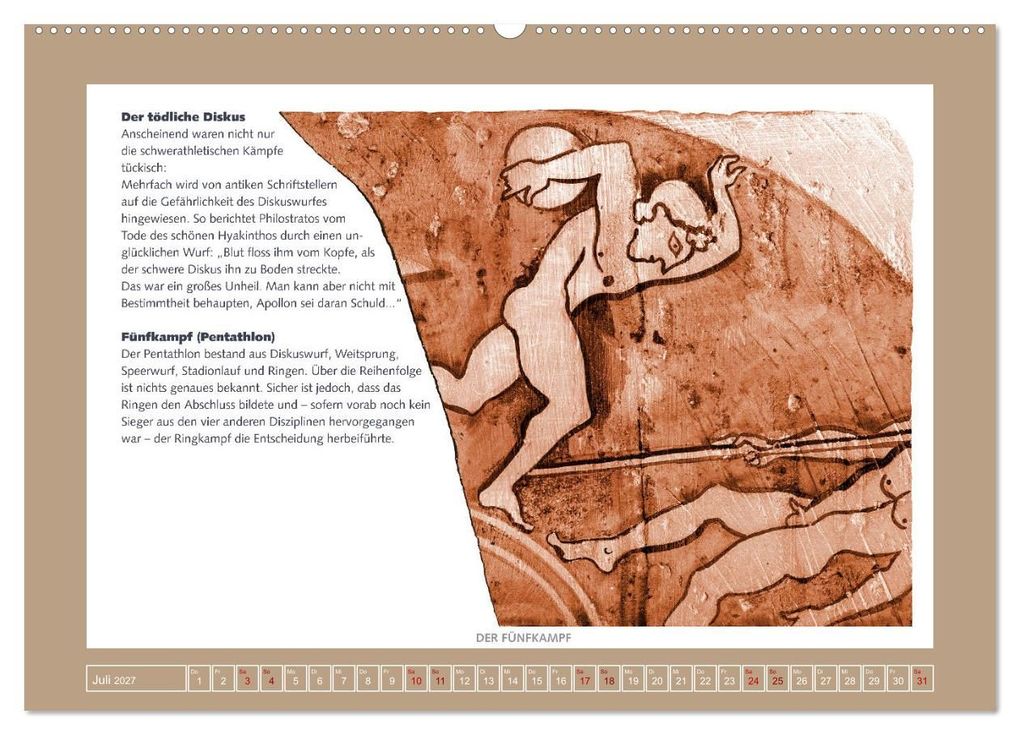 Weitere Ansicht: Kurioses im Antiken Olympia (Wandkalender 2027 DIN A2 quer), CALVENDO Monatskalender | Calvendo, Sara Horwath