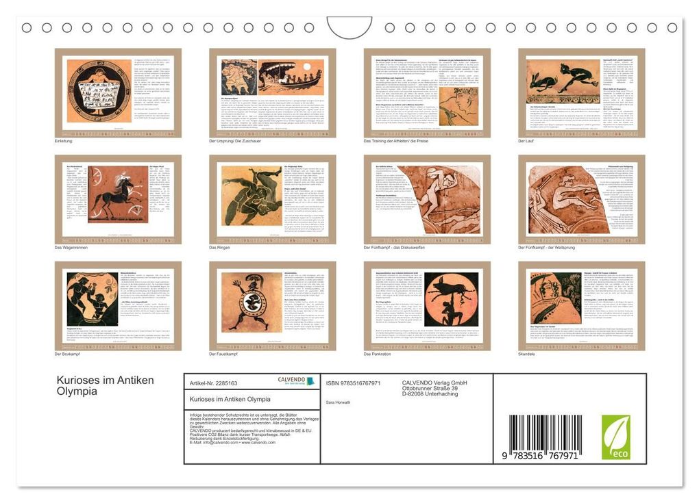 Weitere Ansicht: Kurioses im Antiken Olympia (Wandkalender 2027 DIN A4 quer), CALVENDO Monatskalender | Calvendo, Sara Horwath
