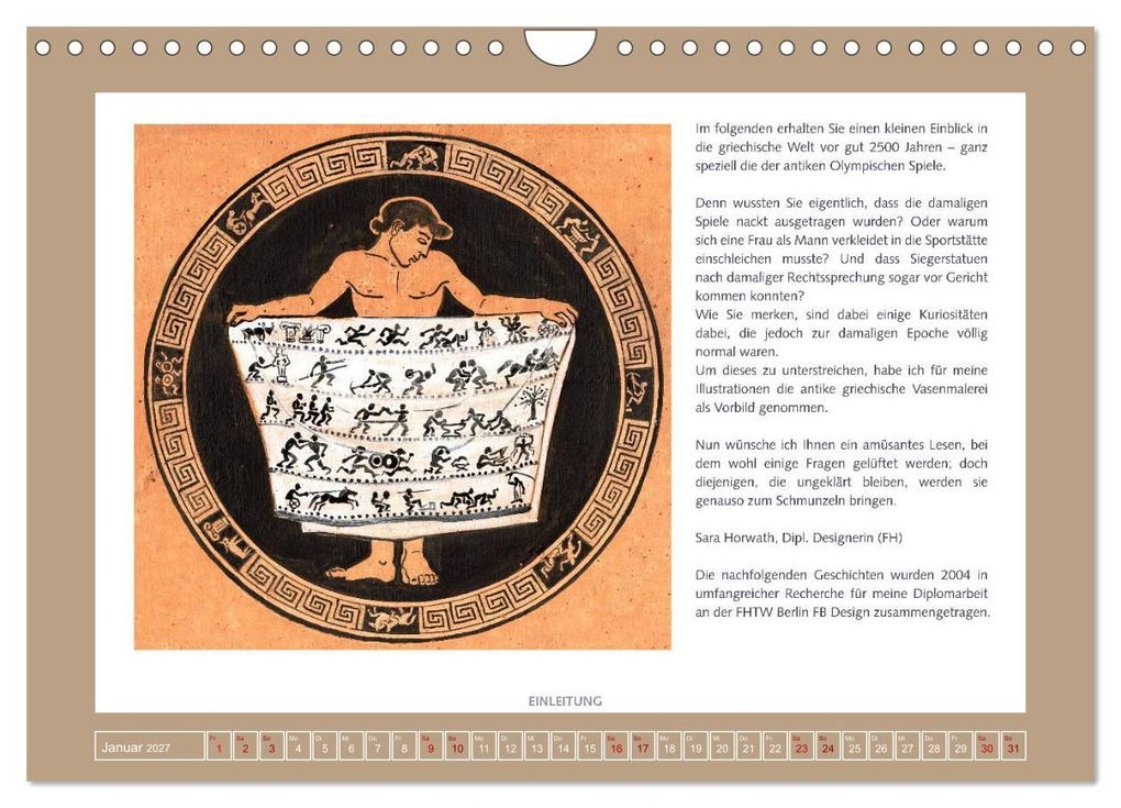 Weitere Ansicht: Kurioses im Antiken Olympia (Wandkalender 2027 DIN A4 quer), CALVENDO Monatskalender | Calvendo, Sara Horwath