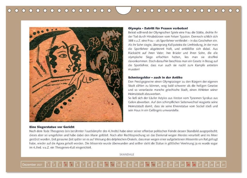 Weitere Ansicht: Kurioses im Antiken Olympia (Wandkalender 2027 DIN A4 quer), CALVENDO Monatskalender | Calvendo, Sara Horwath