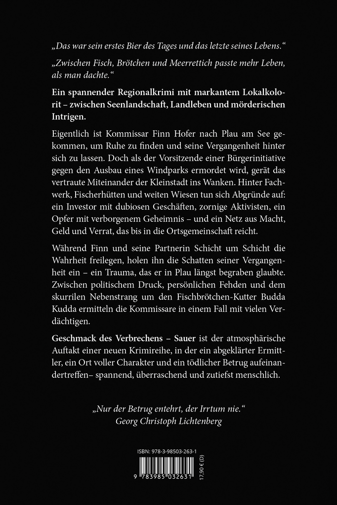 Weitere Ansicht: Geschmack des Verbrechens | Thorsten Falk