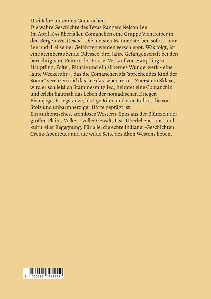 Weitere Ansicht: Drei Jahre unter den Comanchen - Als Gefangener im Indianerlager | Nelson Lee