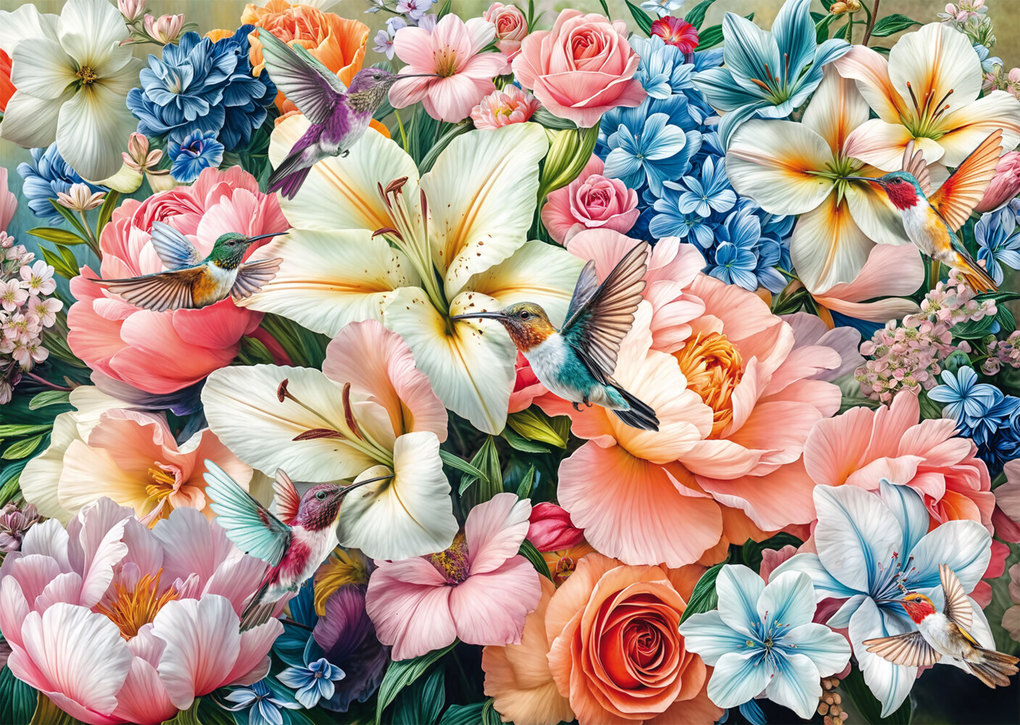 Weitere Ansicht: Blumen in Pastell