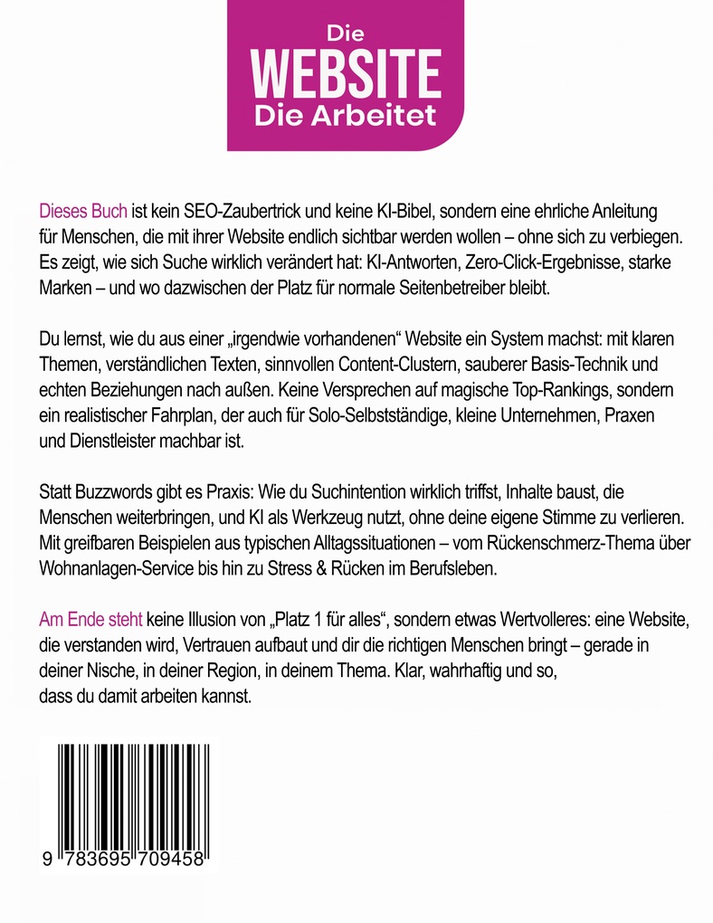 Weitere Ansicht: Die Website arbeitet für Dich | Rolf Bosch