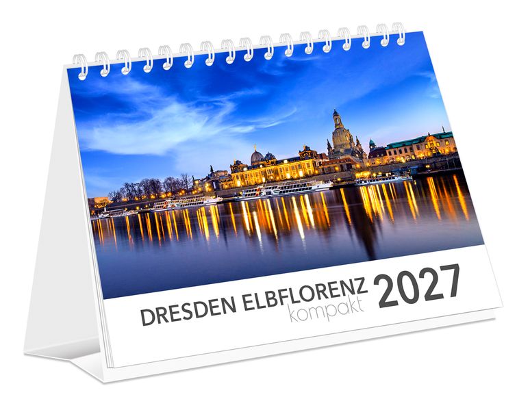 Produktbild: Kalender Dresden Elbflorenz kompakt 2027 | Peter Schubert, K4 Verlag