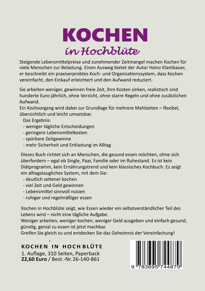 Weitere Ansicht: Kochen in Hochblüte | Heinz Klambauer