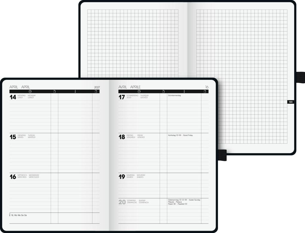 Weitere Ansicht: BRUNNEN 1072529907 Buchkalender Kompagnon TimeCenter Mod. 725 2027 A5, Kunststoff, schwarz