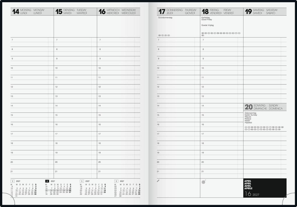 Weitere Ansicht: BRUNNEN 1078166907 Buchkalender Premium Mod. 781 2027 A4, Kunststoff, schwarz