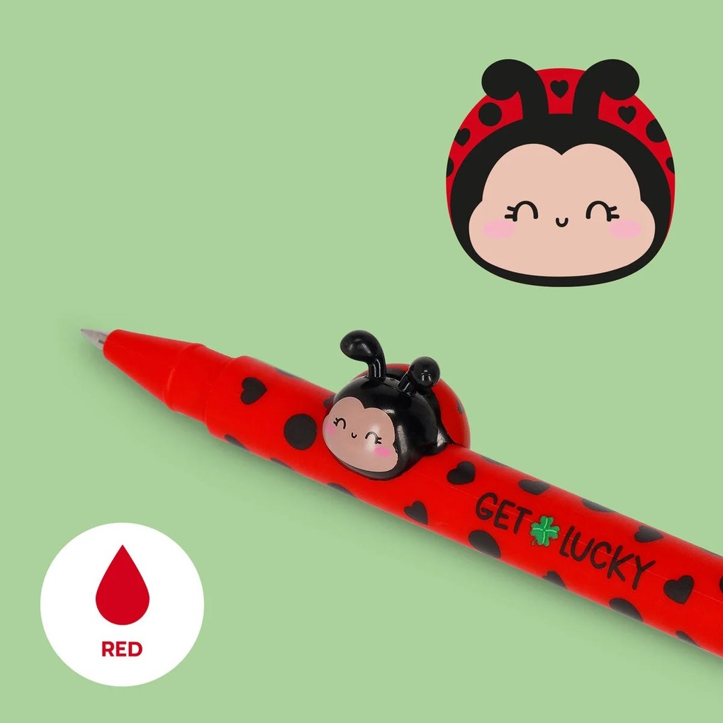 Weitere Ansicht: Legami Gelstift mit Deko-Tierchen Ladybug äGet Lucky - Lovely Friends, Marienkäfer