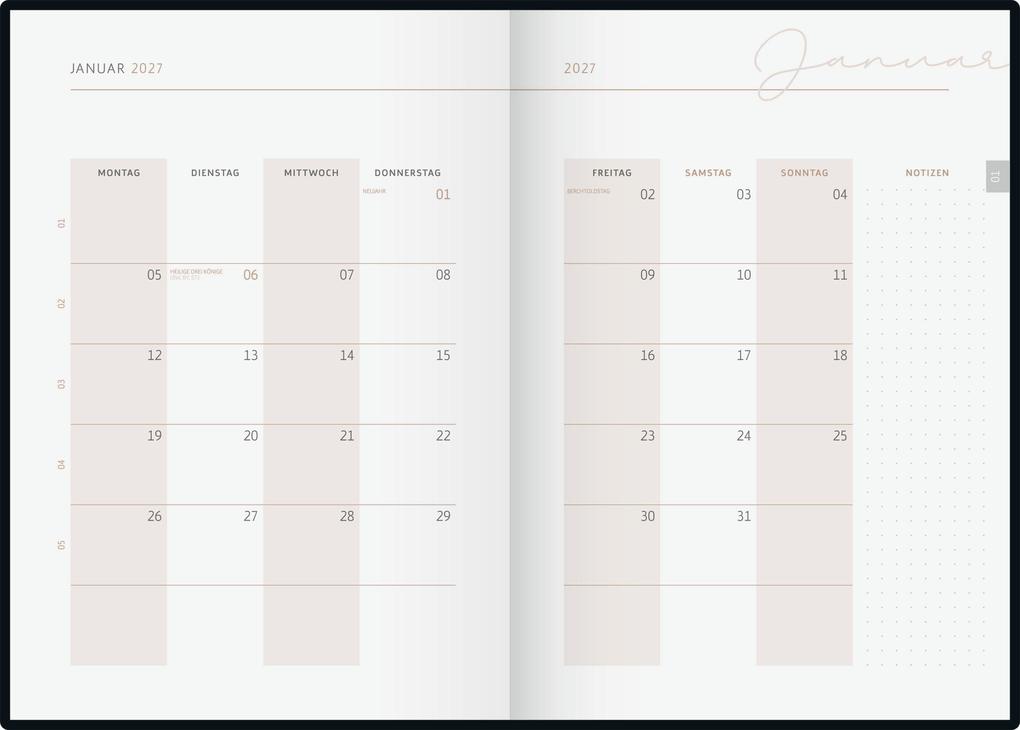 Weitere Ansicht: rido/idé 7028507027 Buchkalender Premium Young Line 2027 "Watercolor" A5, Papier