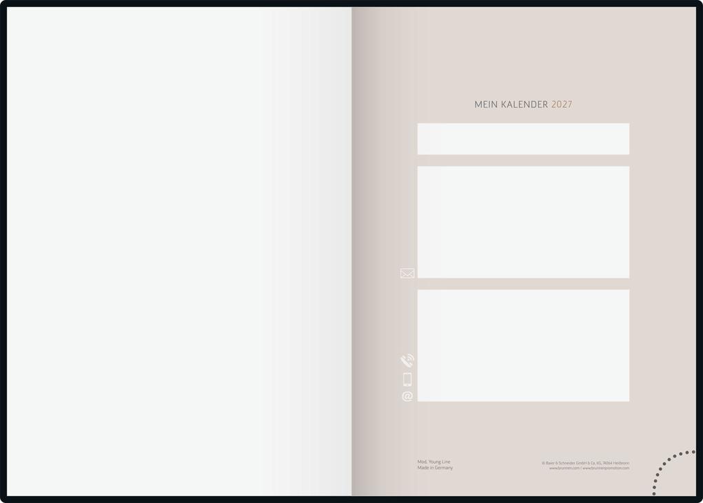 Weitere Ansicht: rido/idé 7021503727 Buchkalender Premium Young Line 2027 "Starry Night" A5, Kunstleder