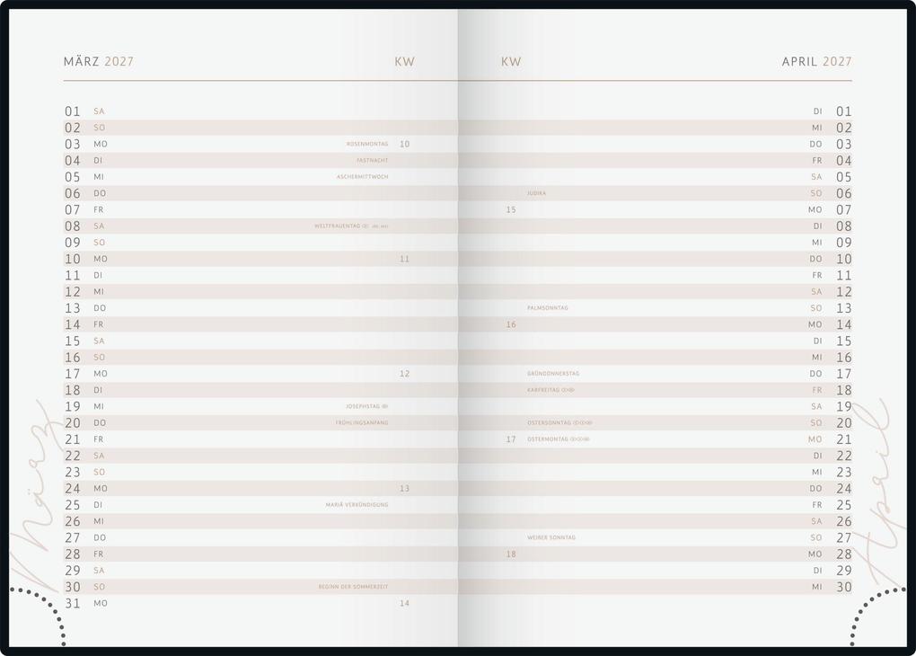 Weitere Ansicht: rido/idé 7021503727 Buchkalender Premium Young Line 2027 "Starry Night" A5, Kunstleder