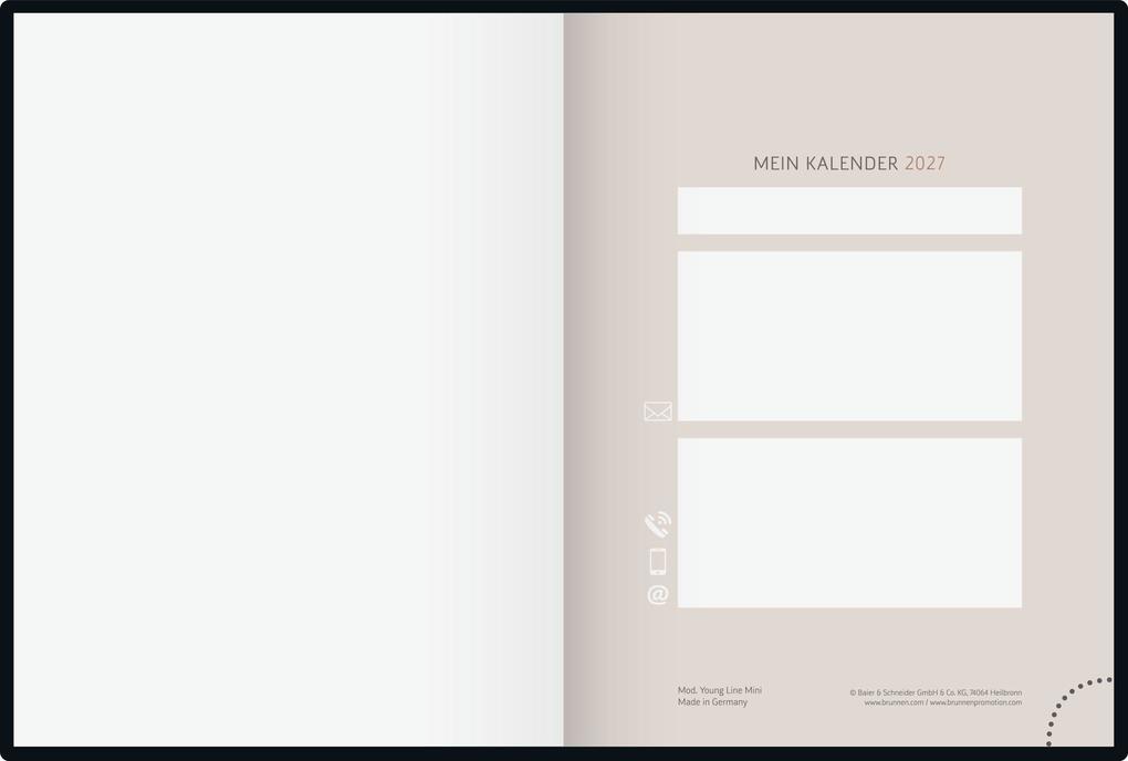 Weitere Ansicht: rido/idé 7013607037 Taschenkalender Premium Young Line Mini 2027 "Yoga" A6, Papier