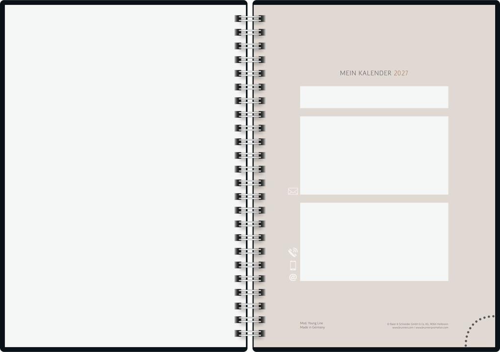 Weitere Ansicht: rido/idé 7021407027 Buchkalender Premium Young Line 2027 "Yoga" A5, Papier