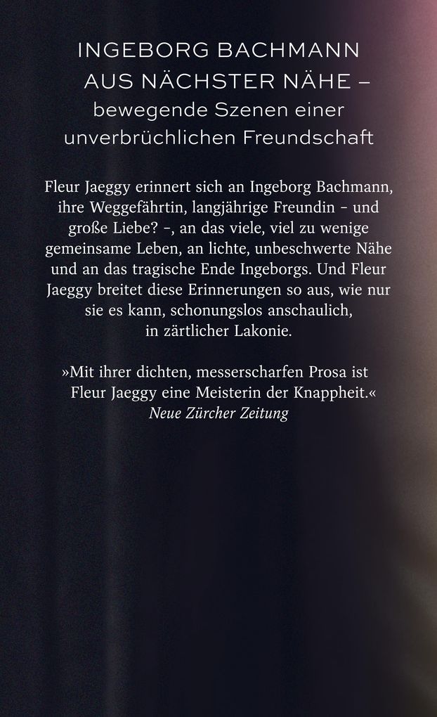 Weitere Ansicht: Die letzten Tage von Ingeborg | Fleur Jaeggy