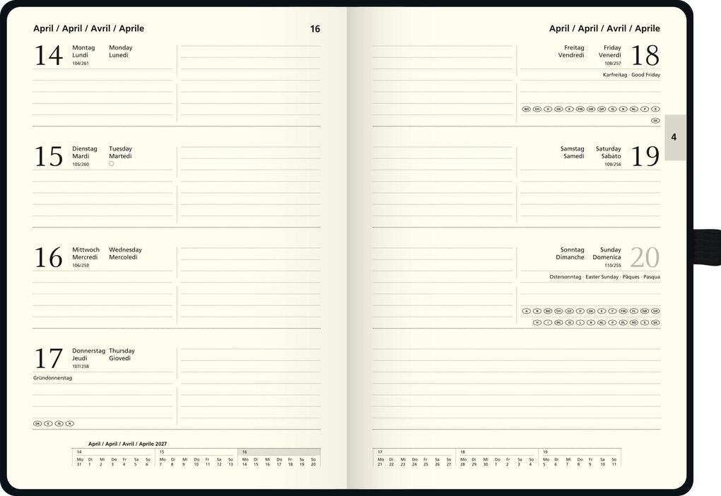 Weitere Ansicht: BRUNNEN 1079166907 Buchkalender Kompagnon Mod. 791 66 2027 A5, Kunststoff, schwarz
