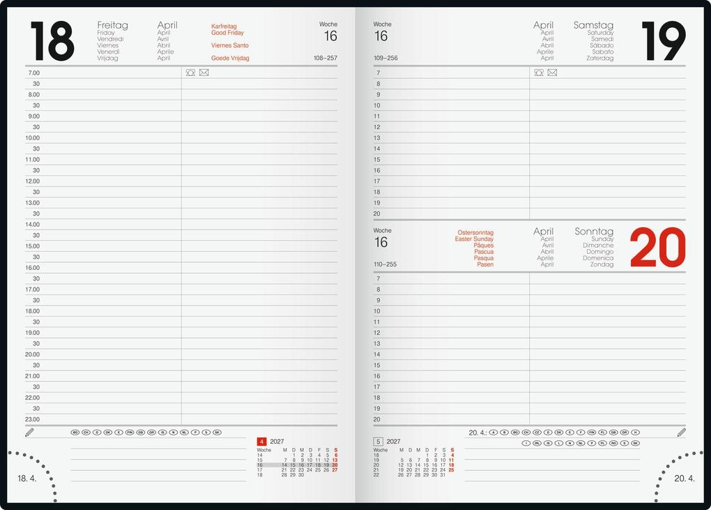 Weitere Ansicht: BRUNNEN 1079512017 Buchkalender Mod. 795 2027 "Redblue" A5, Papier