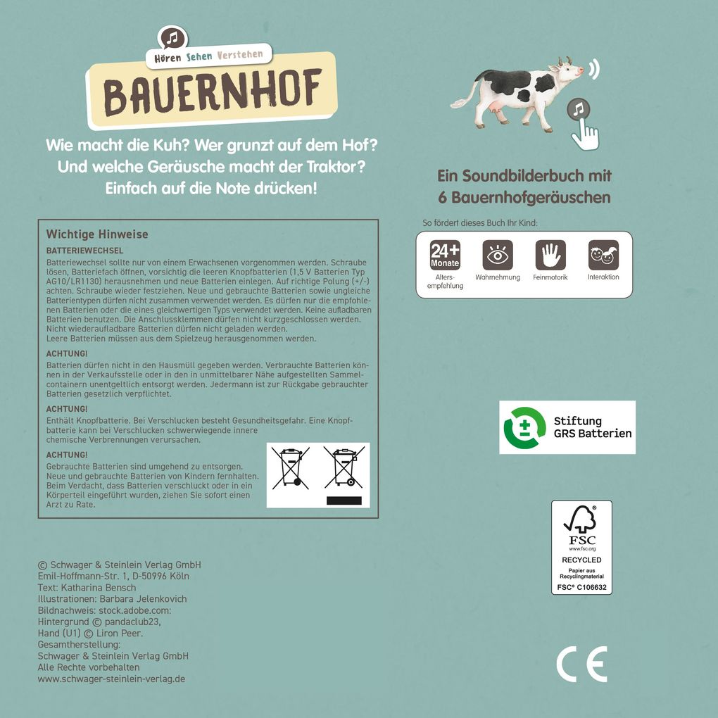 Weitere Ansicht: Hören-Sehen-Verstehen Bauernhof I Ab 24 Monaten | Katharina Bensch