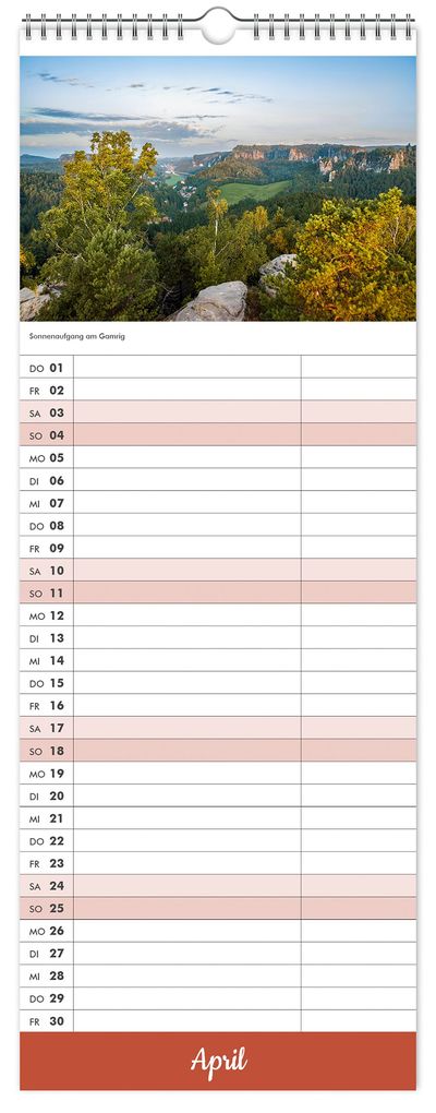Weitere Ansicht: Küchenkalender Sächsische Schweiz 2027 | Peter Schubert, K4 Verlag