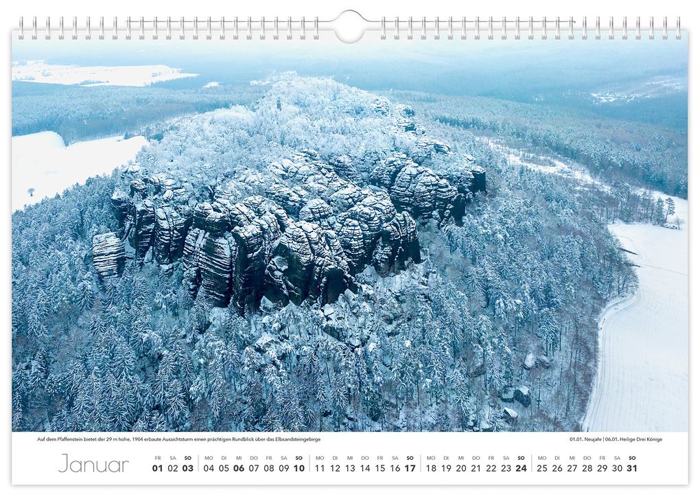 Weitere Ansicht: Kalender Sachsen von oben 2027 - Luftaufnahmen | Peter Schubert