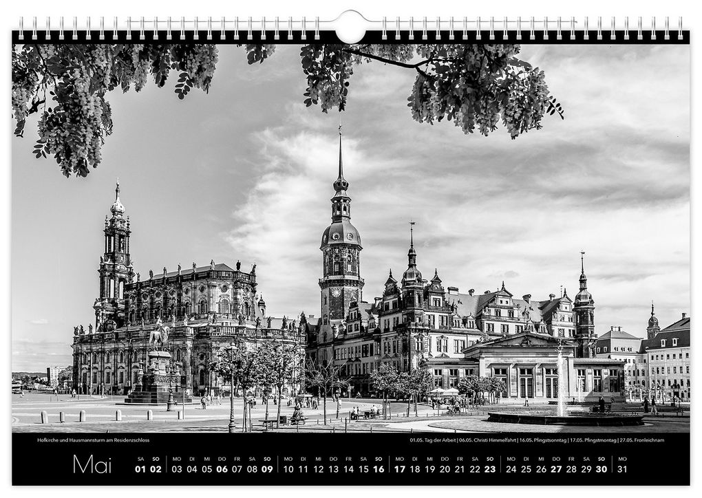 Weitere Ansicht: Kalender Dresden schwarz / weiß 2027 | Peter Schubert