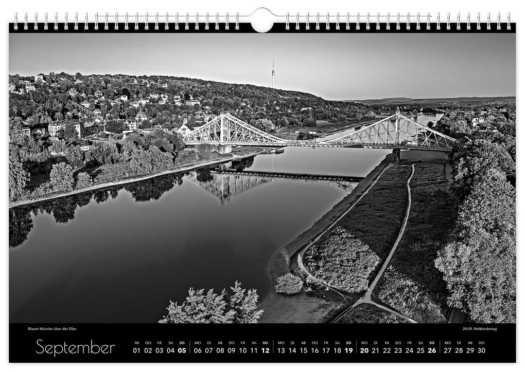 Weitere Ansicht: Kalender Dresden schwarz / weiß 2027 | Peter Schubert
