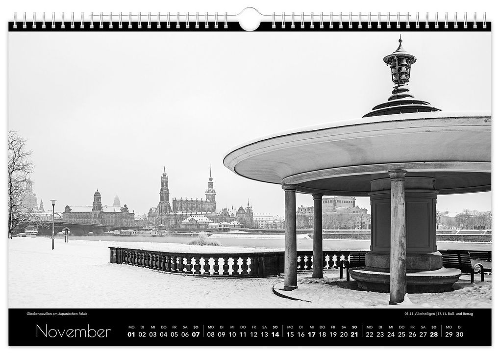 Weitere Ansicht: Kalender Dresden schwarz / weiß 2027 | Peter Schubert