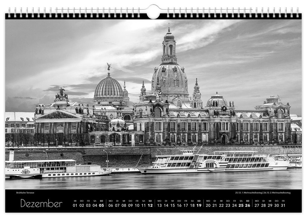 Weitere Ansicht: Kalender Dresden schwarz / weiß 2027 | Peter Schubert