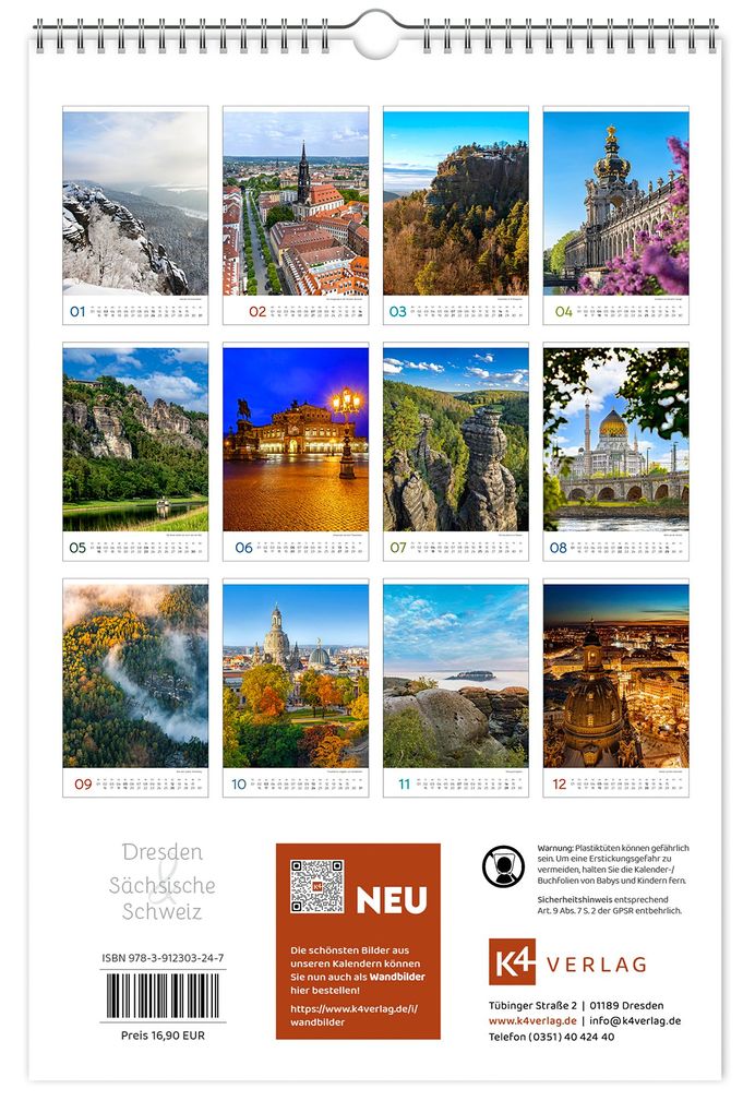 Weitere Ansicht: Kalender Dresden und Sächsische Schweiz 2027 | Peter Schubert