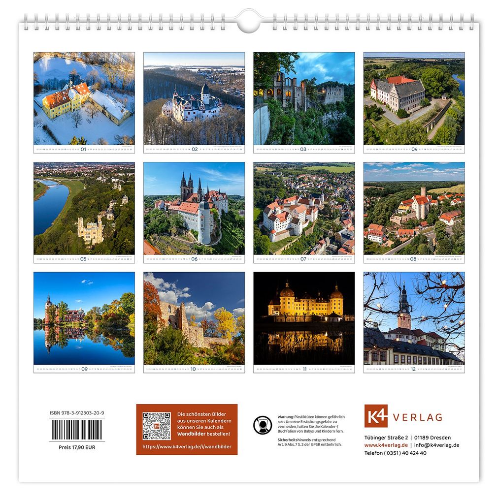 Weitere Ansicht: Kalender Burgen und Schlösser Sachsen 2027 | Peter Schubert
