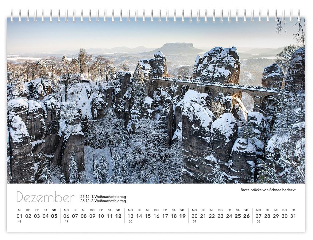 Weitere Ansicht: Kalender Sächsische Schweiz kompakt 2027 | Peter Schubert, K4 Verlag